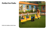 Rocking Seesaw Two-Seater 2-Person Seesaw Promotes Balance and Coordination Playground Equipment for children, Preschoolers, Kindergarten, playground, backyardyard