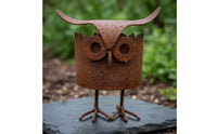 Bird Planter Weathered Bird Garden Statue Weather Resistant Plant Pot with Drainage Hole for Patio, Tabletop