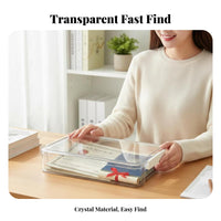 dirtresistant Clear Certificate Box Transparent Slim Penduringic document Case dirt and Document Organizer safeguarding for Newlyweds, property owners, Families, Home, Desktop, Study Room, shelf