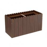 Thickened Cedar Planter Box Anti-Corrosion Carbonized Wooden Planter Reinforced for Courtyard, Balcony