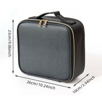Dimmable Brightness Portable Vanity Case with LED Light USB Rechargeable Makeup Train Case with LED Mirror