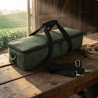 Tea Picking Machine Bag Zippered Tea Machine Bag Olive Drab Green for Storage, Transport