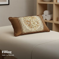 Natural Filling Rectangular Beauty Pillow Breathable Buckwheat Hull Neck Pillow Removable and Washable for Massage Therapists, Beauticians