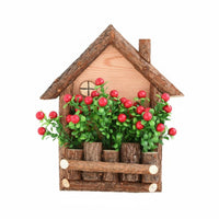 Faux wooden trunk Planter Natural Look Tree wooden trunk base House Planter Rustic allure for Entrypath