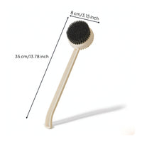 Soft-Bristled Bath Brush with Long Handle Nylon Back Scrubber with Long Handle Sturdy Detachable Shower Brush Portable for Adults