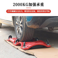 HAZET HDPE Creeper Board with Light, 36/40 Inch, Watermelon Red