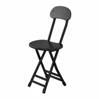 Foldable Design Portable Backrest Seat Space-Saving Folding Chair Lightweight Collapsible Stool No Assembly Required for Street Vendors, Homeowners, Dormitory, Dining Room, Small Apartments, Outdoor Events