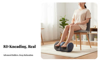 Fully Automatic Kneading Foot Massager Auto Shutoff Deep Tissue Kneading Massager Ergonomic Design Heated Massage Pillow Multi-Functional for Office, Car