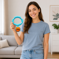 Dog Toy, Chew Toy, Ball, Rubber, Durable, Floats in Water, Relieves Lack of Exercise, For Puppies to Large Dogs, Blue, Orange