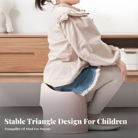 Thickened Design Shell Pattern Footstool Anti-Slip Low Seat adaptable Step Stool for Adults, Kids, young children, Bathroom, Entryway, Bedroom, Living Room