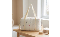 Padded Diaper Tote Roomy Quilted Infant Tote Water-Resistant Diaper Bag for Parents, Pram
