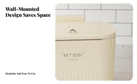 Wall-Mounted Trash Can with Lid Wall Mounted Garbage Can Hanging Kitchen Bin Space-Saving Cabinet Door Wastebasket for Bathroom