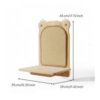 Cat Window Perch with Scratching Panel Compact Window Cat Perch with Scratching Panel Cozy pet Furniture for Apartments