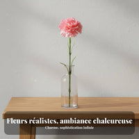 Artificial Carnation Realistic Look Real Feel Carnation Stem Bendable Stems