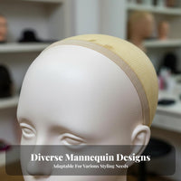 Female Mannequin Head with Shoulders Versatile Cosplay Head Prop Female Hairpiece Display Bust for Cosplayers, Retailers, Salon, Photoshoots