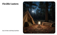 Waterproof Solar Effect Lantern Multiple Lighting Modes Hanging LED Lantern with Tripod Weather Resistant for Campers, Camping, Patio