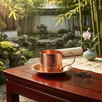 Artisanal Textured Copper Piece Polished Finish Hammered Copper Piece Hammered Metal Bowl