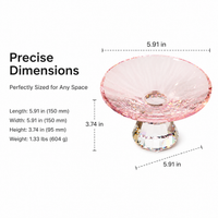 Sparkling Glass Fruit Bowl 150cm, Trifle Bowl for Dinner Parties, Countertop Fruit Display, Dessert Serving Dish
