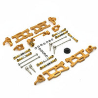 RC Car Metal Upgrade Wear-Resistant Resistance Metal Shock Absorber and Steering Kit RC Car Aluminum Parts Set