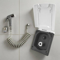 Space-Saving RV Exterior Shower Box Kit Compact Design RV Outdoor Shower Box Kit Sturdy Construction RV Enthusiast Quick Connect Sprayer for Van Lifers, Boaters