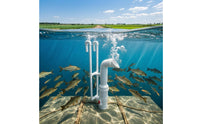 Pond Water Pusher Rigid Vertical Tube System Red Outlet Control for Aquaculture Workers