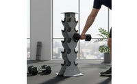 5 Pair Dumbbell Rack Black Vertical Dumbbell Rack Curved Holders for Fitness Room