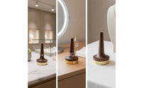 Band Display Stand Walnut Band Holder with Brass Base Jewelry Wooden Natural for Jewelers, Countertop Organization