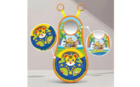 Toy with Mirror Interactive Steering Wheel Toy Soft for Infants, Young Children, Travel, Pram
