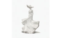 Graceful Figurine with Hat Elegant Tabletop Sculpture Smooth Woman Figurine Aesthetic for Living Room, Office