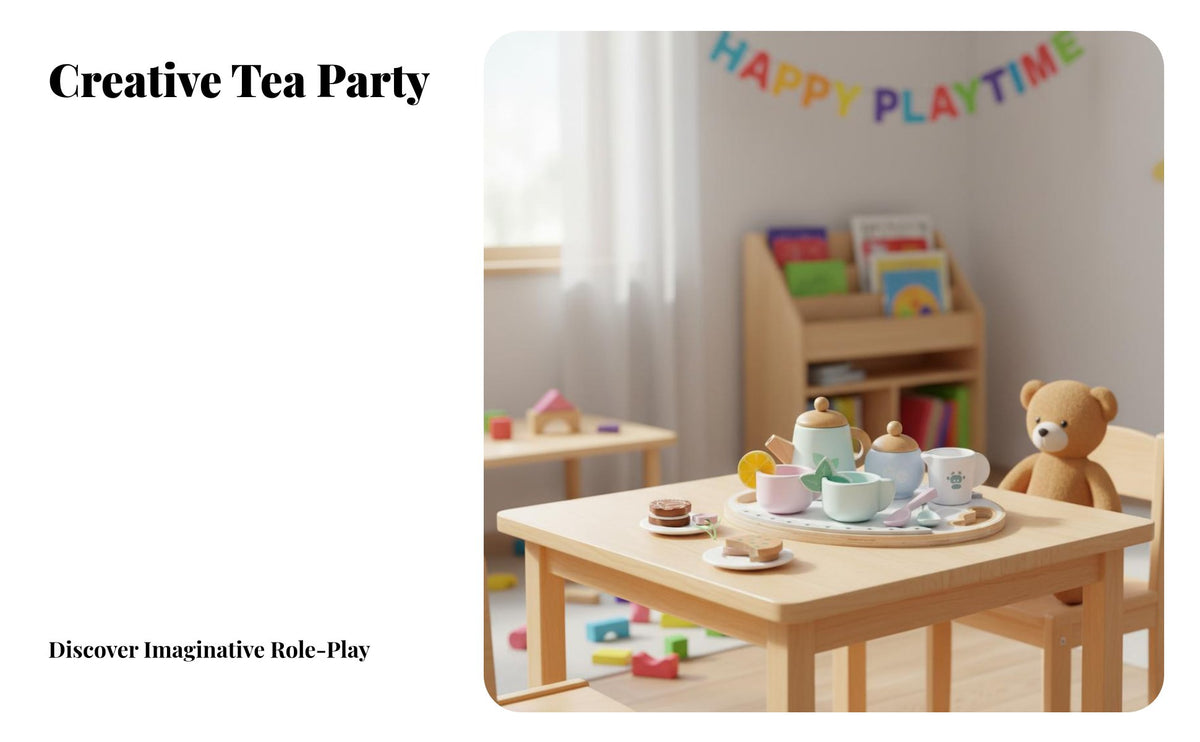 20 Pieces Educational Afternoon Tea Playset Develops Social Skills Afternoon Tea Toy Set Improves Hand-Eye Coordination Pretend Play Food Accessories Safe Materials for Preschoolers, Toddlers, Kindergarten