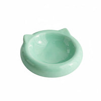 Colorful Options Cat Ear Bowl No-Spill Design Ceramic Cat Bowl Easy to Clean for Cats, Small Dogs, Kittens