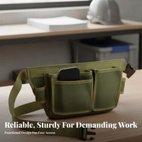 Multiple Pockets Carpenter Waist Bag Wear-Resistant Multi-Pocket Tool Belt Long-Lasting for Electricians, Carpenters, Home Repair, Garage