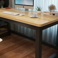 Easy Assembly Modern Minimalist Desk Safe Rounded Corners Simple Study Table Rectangular Office Desk for Students, Bedroom, Dorm Room