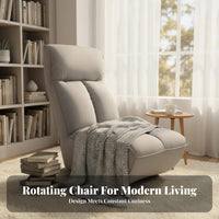 Floralspine Revolving Armchair Modern Aesthetic Lounge Chair Soft Upholstery Easy Assembly for Adults, Homeowners, Bedroom