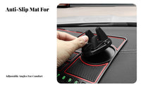 Multi-Functional Anti-Slip Car Dashboard Mat Easy to Clean Non-Slip Ph Single Holder Pad Washable and Reusable for Drivers, Navigation