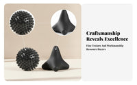 2 Pieces TPR Massage Ball Pair Smooth Spiky Massage Ball Textured Trigger Point Massager Handheld