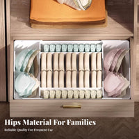 Adjustable Compartment Box Space Saving Drawer Organizer Stackable for Wardrobe