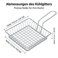 Square Cooling Rack, Rust-Resistant, Carbon Steel Cake Rack with Feet, Non-Stick for Pastries and Cookies