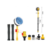 Rotating Car Wash Brush High Pressure Long Handle Car Wash Mop Scratch Chenille for Driveway