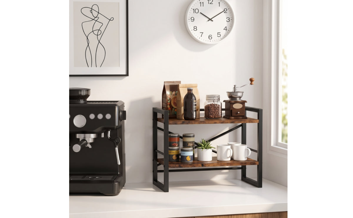 Desktop Storage Shelf Space-Saving Desk Shelf Organizer Compact Display Rack for Professionals, Students, Office, Study, Countertop