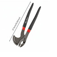 Pivoting Plier-Format Nail Puller Black Coated Hook Claw Puller Red Accents Nail Remover Tool