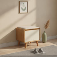 Shoe Storage Bench Compact Shoe Storage Bench Upholstered Furniture for Entryway, Hallway, Small Apartments