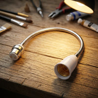 E27 to B22 Adapter with 60cm Flexible Lamp Extension for Home Lighting, E27 to E14 Adapter Bulb Holder for DIY Lighting, 45°C Heat Resistance