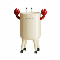 Easy No-Bend Use Trash Can with Wheels Large Capacity Hinged Lid Trash Bin Movable Garbage Can for Living Room, Bedroom