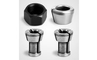 4 Pieces M17 Collet Nut Set Slotted Design 6x16.5 Collet Set Easy to Install Tool Accessory for Metalworking