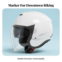 3/4 Open Face Multi-Season 3/4 Helmet Impact Resistant Guarding Headwear for Men, Women, Commuting