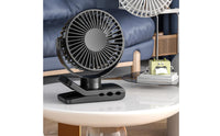 Portable Attach-on Fan Adjustable Attach-on 360-Degree Rotating fan° Rotating for Infant, Commuters, Pushchair