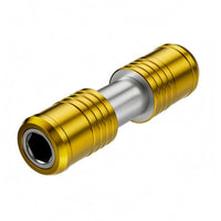 2 Pieces 54 Mm Long Double-Ended Adapter Metal Body Quick Conversion Adapter Ridged Grip Power Drill Socket Converter Machined Surface