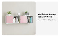 Drillwithout Drilling Installation Floating Media Hutch Space-Saving Hanging Cubby Organizer Versatile Wall Shelf Sturdy Construction for Apartment Dwellers, Homeowners, DIY Enthusiasts, Living Room, Entertainment Hub, Bedroom, Kitchen