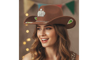 Rhinestone Cowboy Hat Western-Style Cowboy Hat with Rhinestones Wide-Brim for Partygoers, Cosplayers, Costume Parties, Photo Shoots, Festivals